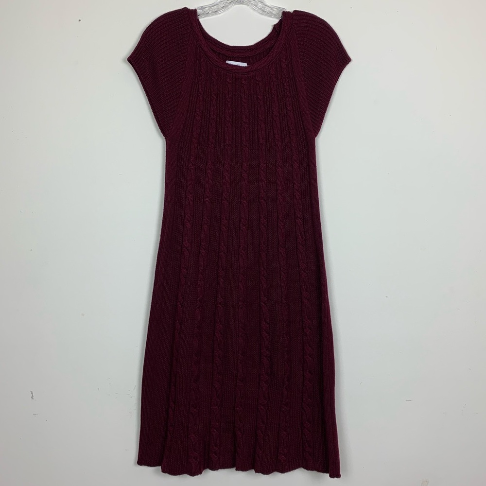 Calvin Klein Cable Knit Short Sleeve Dress